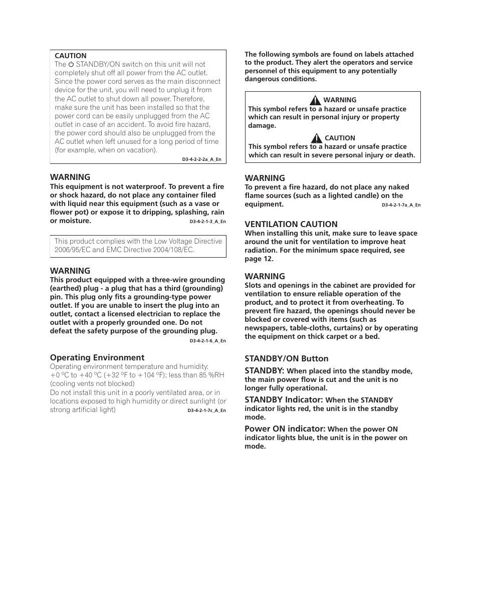 Pioneer PDA-V100HD User Manual | Page 3 / 212