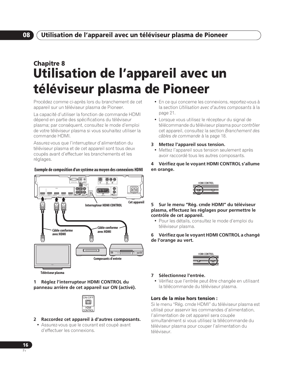 Chapitre 8 | Pioneer PDA-V100HD User Manual | Page 46 / 212