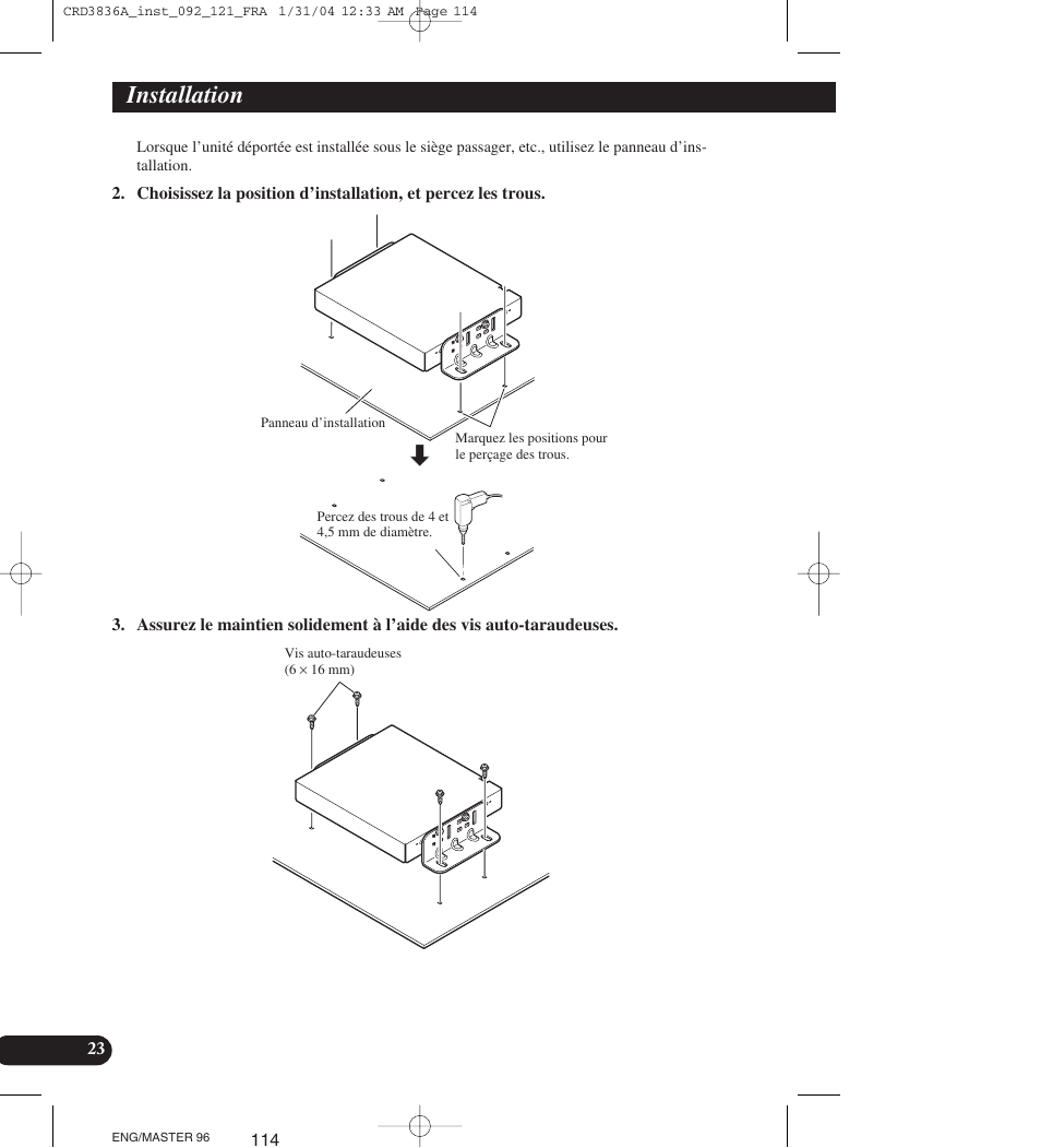 Installation | Pioneer AVIC-X1 User Manual | Page 114 / 181