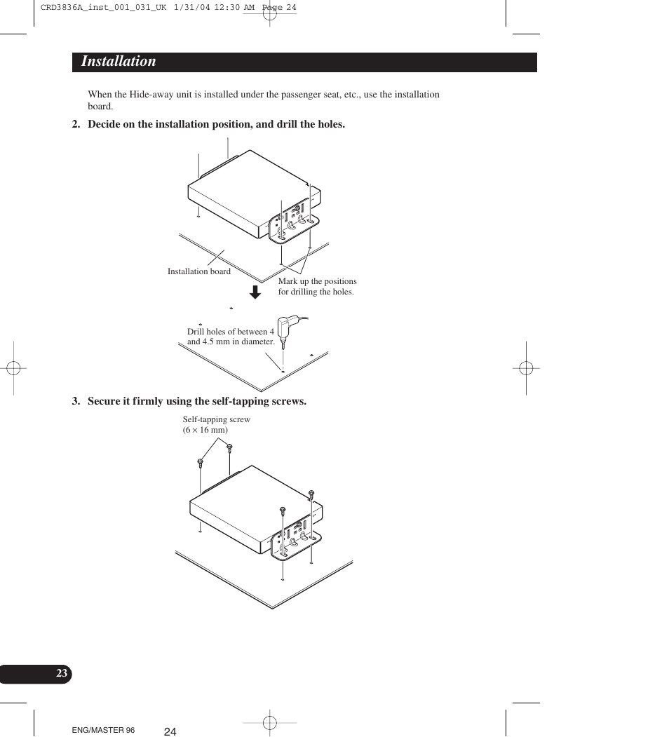 Installation | Pioneer AVIC-X1 User Manual | Page 24 / 181