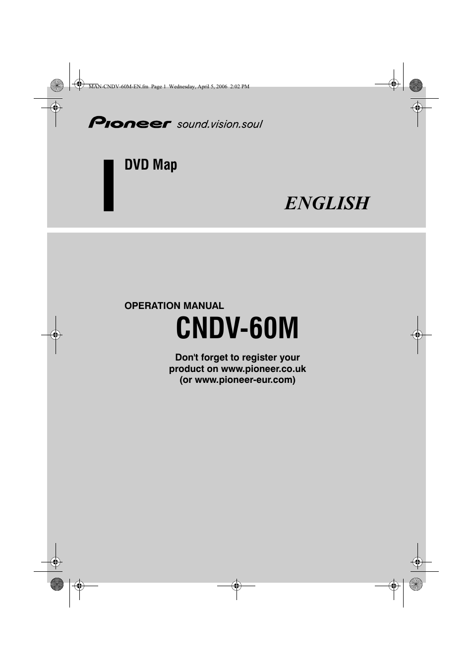 Pioneer CNDV-60M User Manual | 16 pages