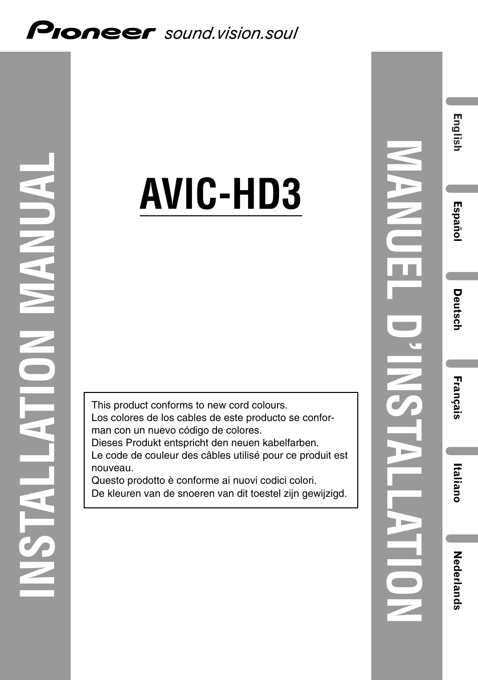 Pioneer AVIC-HD3 User Manual | 181 pages