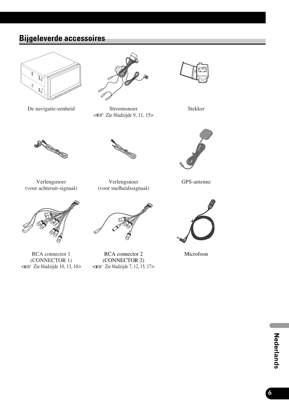 Bijgeleverde accessoires | Pioneer AVIC-HD3 User Manual | Page 157 / 181