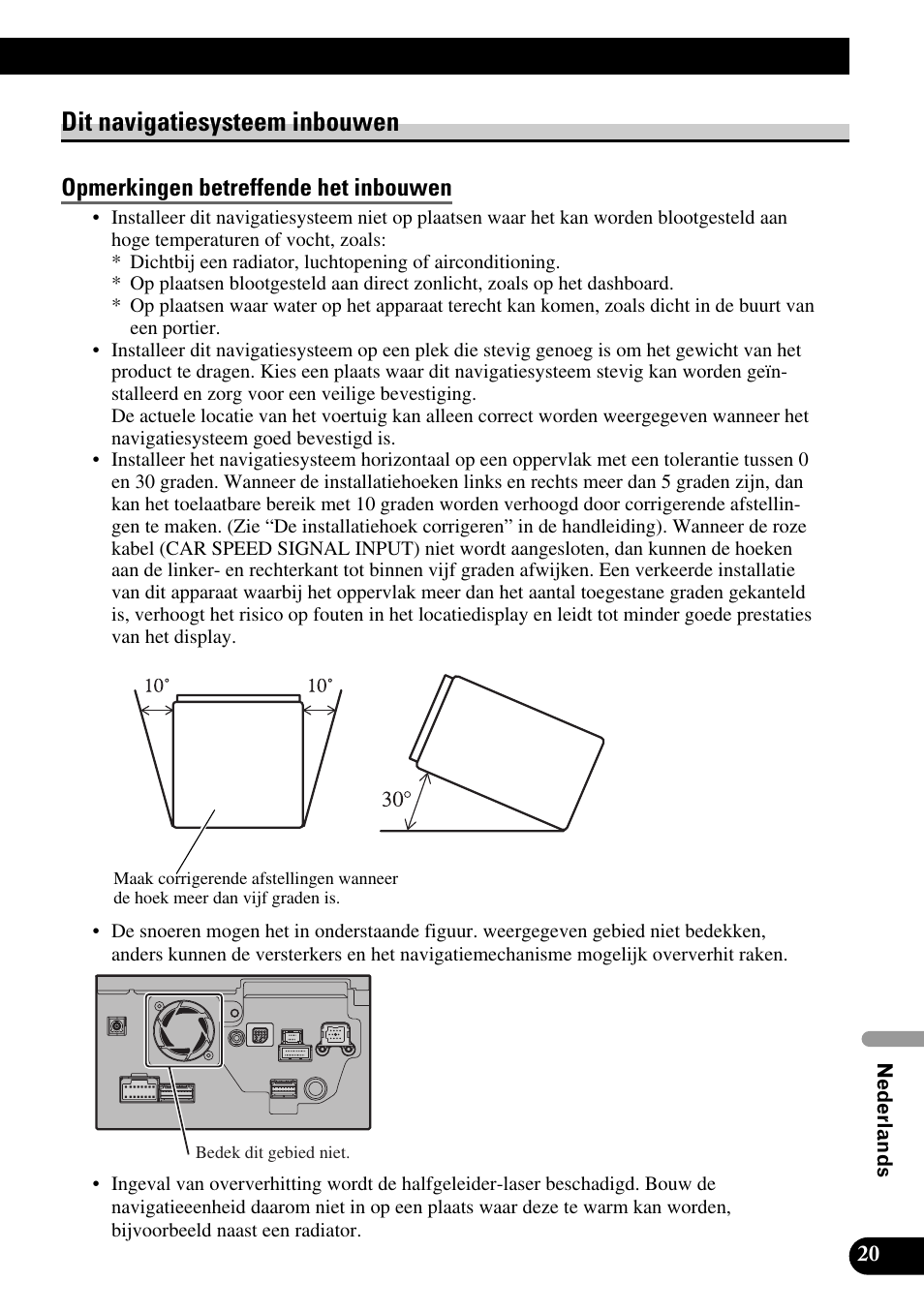 Dit navigatiesysteem inbouwen, Opmerkingen betreffende het inbouwen | Pioneer AVIC-HD3 User Manual | Page 171 / 181