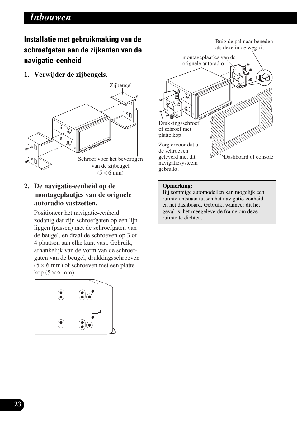 Inbouwen | Pioneer AVIC-HD3 User Manual | Page 174 / 181