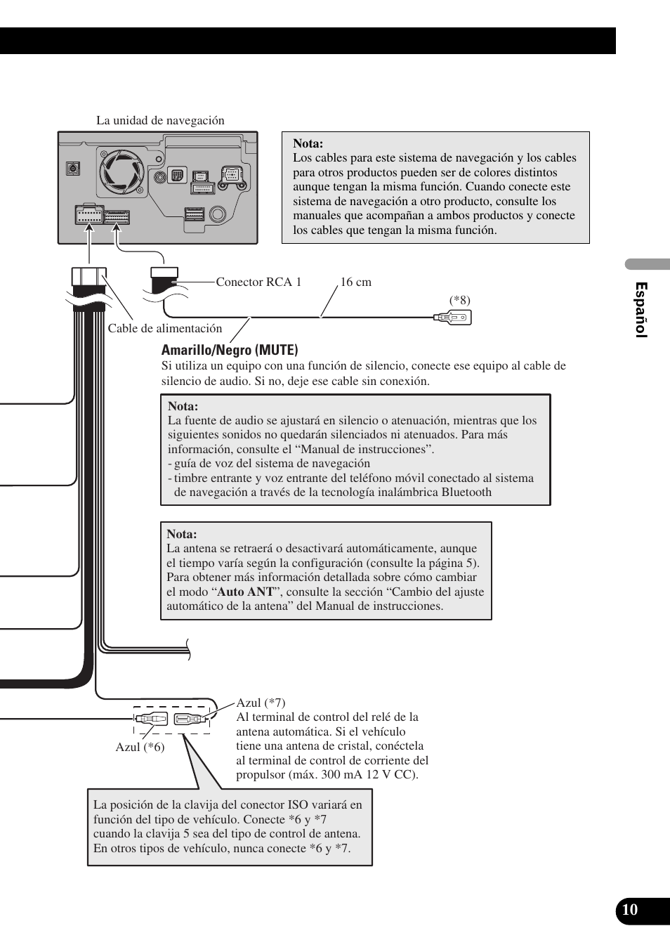 10, 13 y 16 | Pioneer AVIC-HD3 User Manual | Page 41 / 181