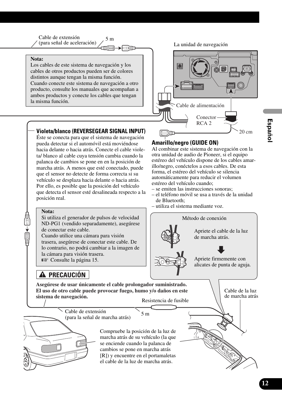 12, 15 y 17 | Pioneer AVIC-HD3 User Manual | Page 43 / 181