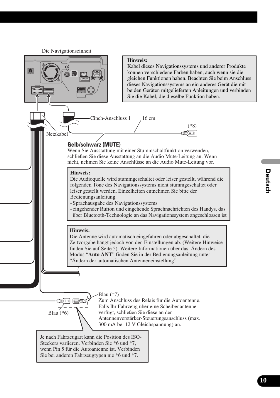 Siehe seite 10, 13, 16 | Pioneer AVIC-HD3 User Manual | Page 71 / 181