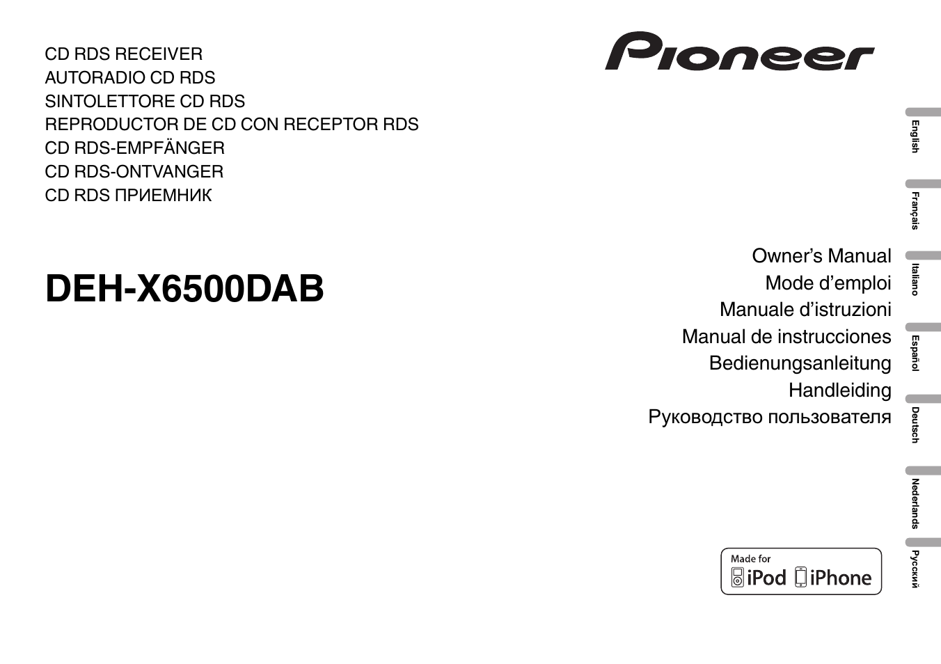 Pioneer DEH-X6500DAB User Manual | 152 pages