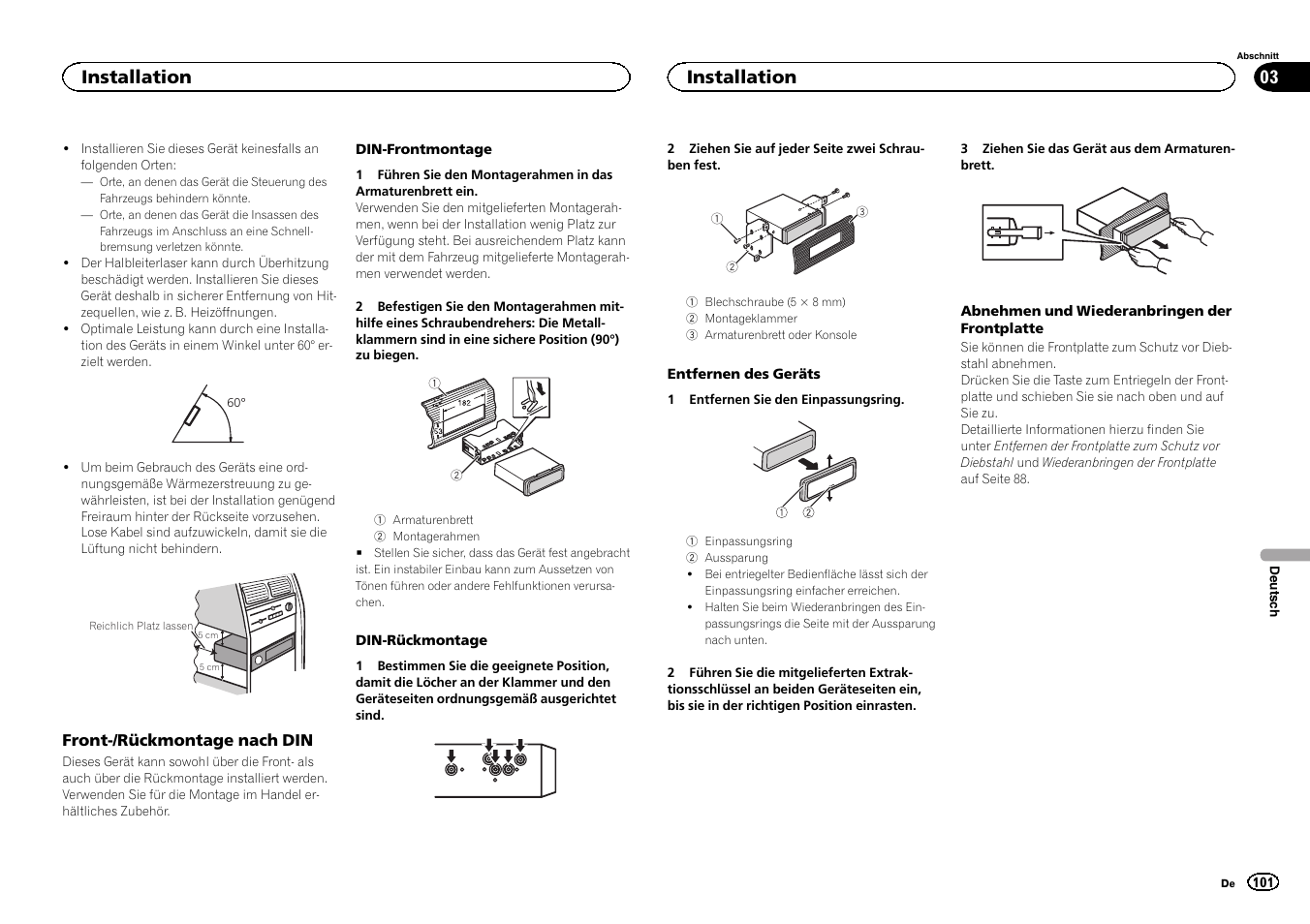 Installation | Pioneer DEH-X6500DAB User Manual | Page 101 / 152