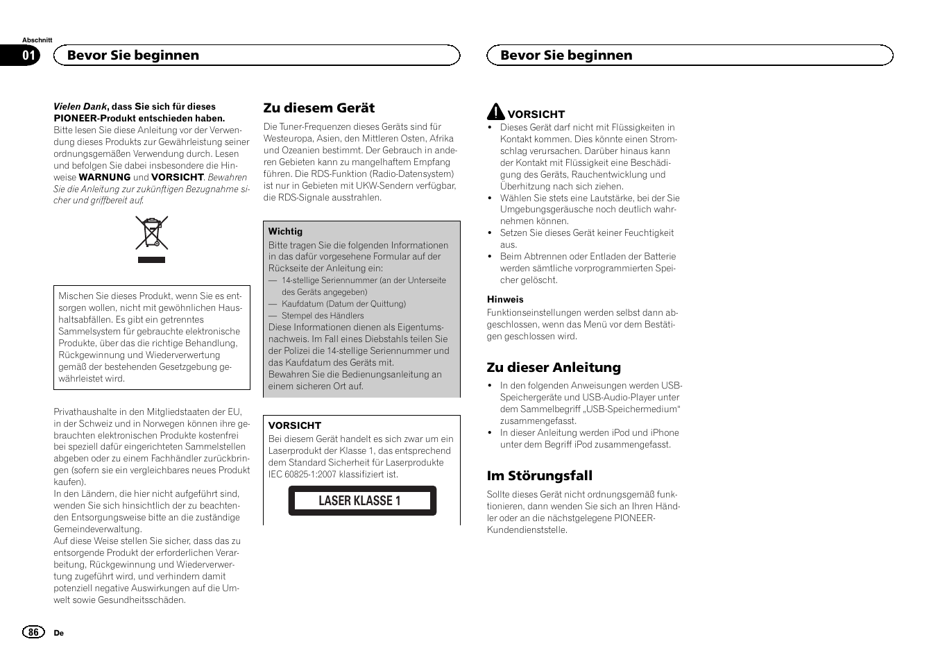 Deutsch | Pioneer DEH-X6500DAB User Manual | Page 86 / 152