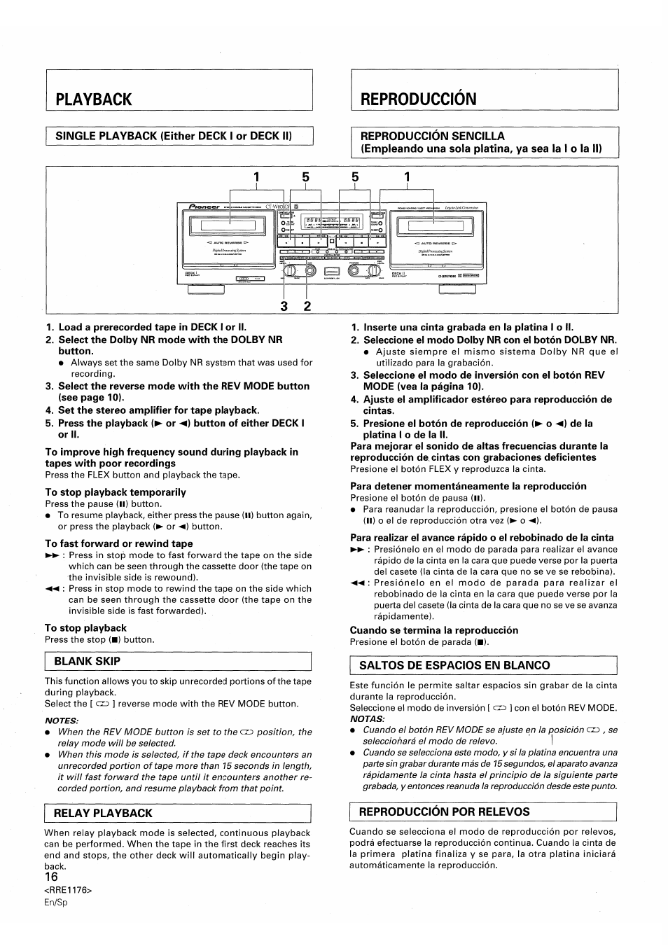 Pioneer CT-W806DR User Manual | Page 16 / 40