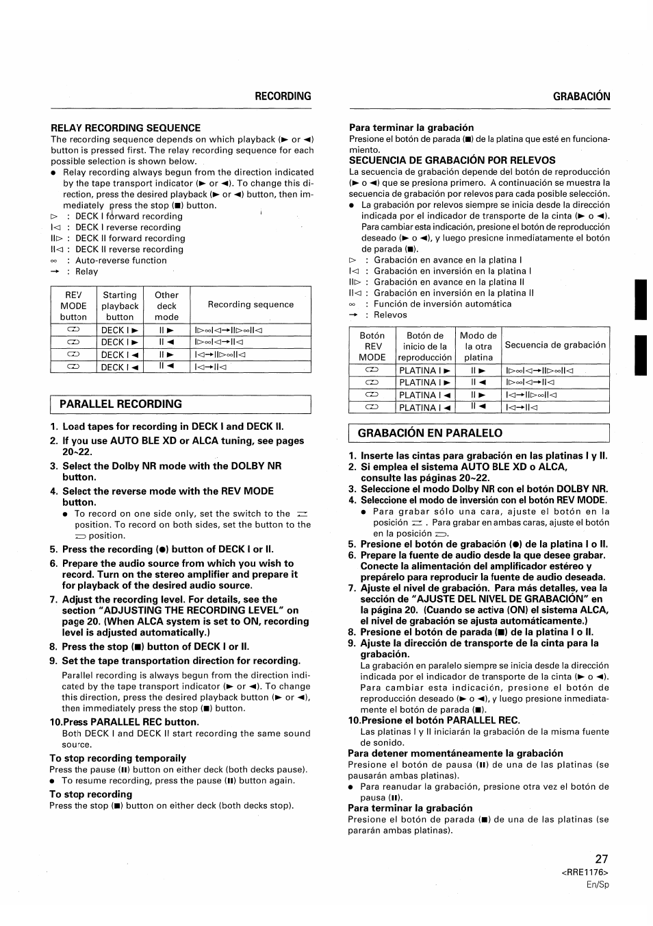 Pioneer CT-W806DR User Manual | Page 27 / 40