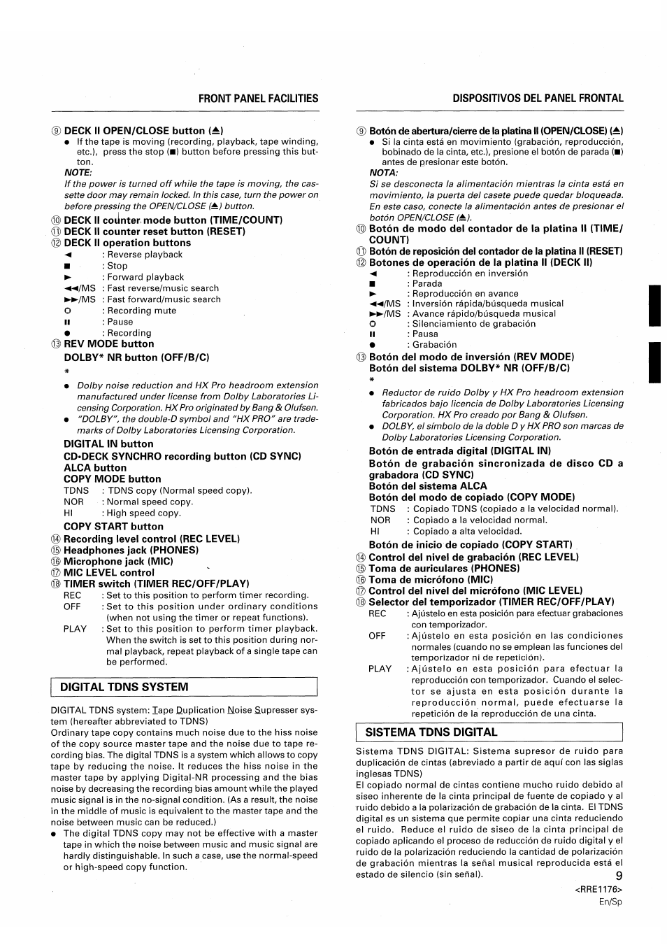 Pioneer CT-W806DR User Manual | Page 9 / 40