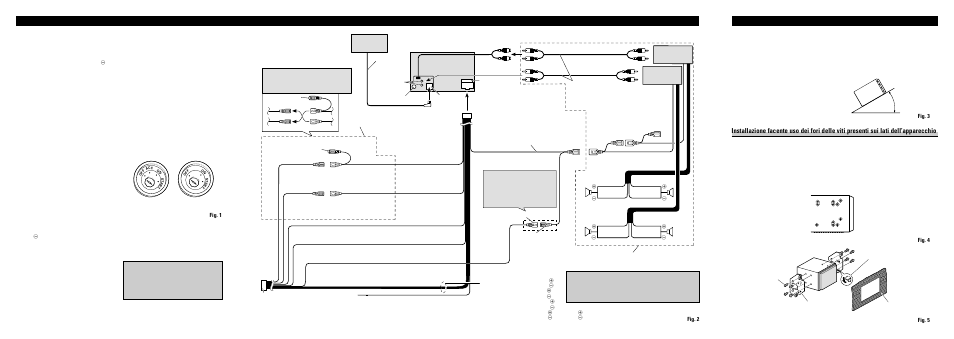 Collegamento delle unità <italiano, Installazione <italiano, Fig. 2 | Fig. 1, Fig. 3, Fig. 4 fig. 5 | Pioneer FH-P4000R User Manual | Page 3 / 4