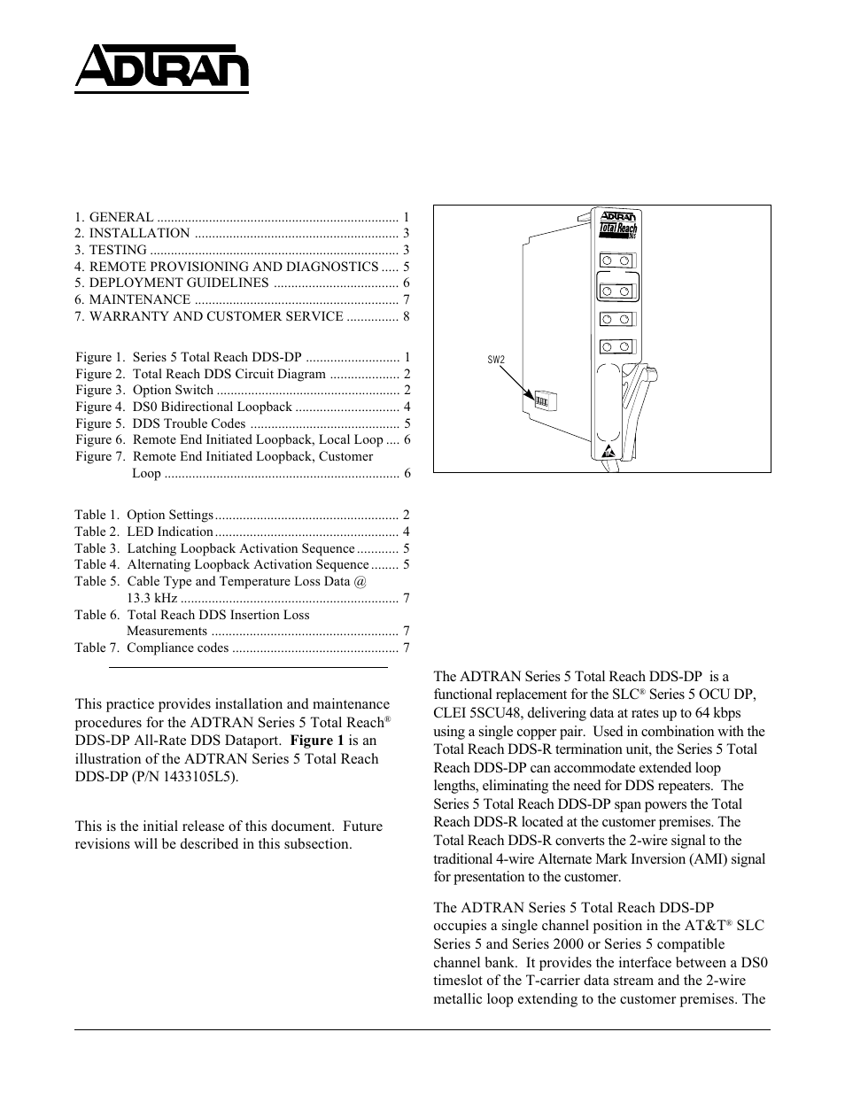 ADTRAN DDS-DP User Manual | 8 pages