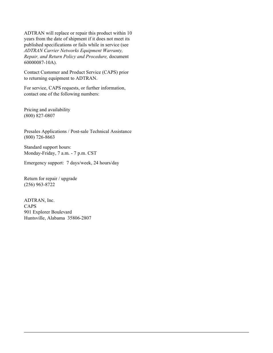 ADTRAN DDS-DP User Manual | Page 8 / 8