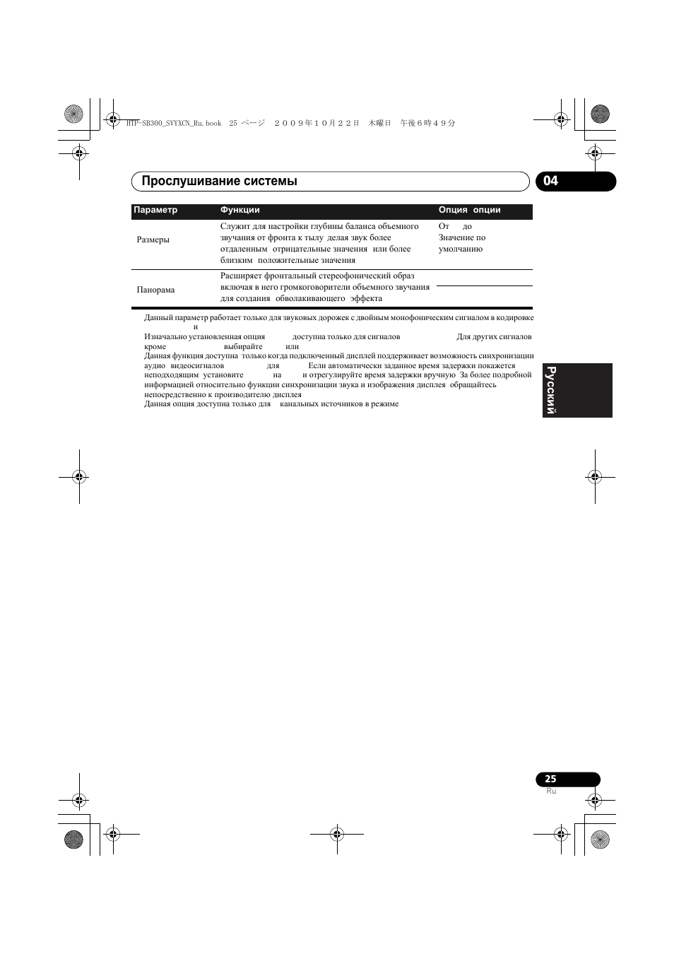 Прослушивание системы 04 | Pioneer HTP-SB300 User Manual | Page 105 / 124
