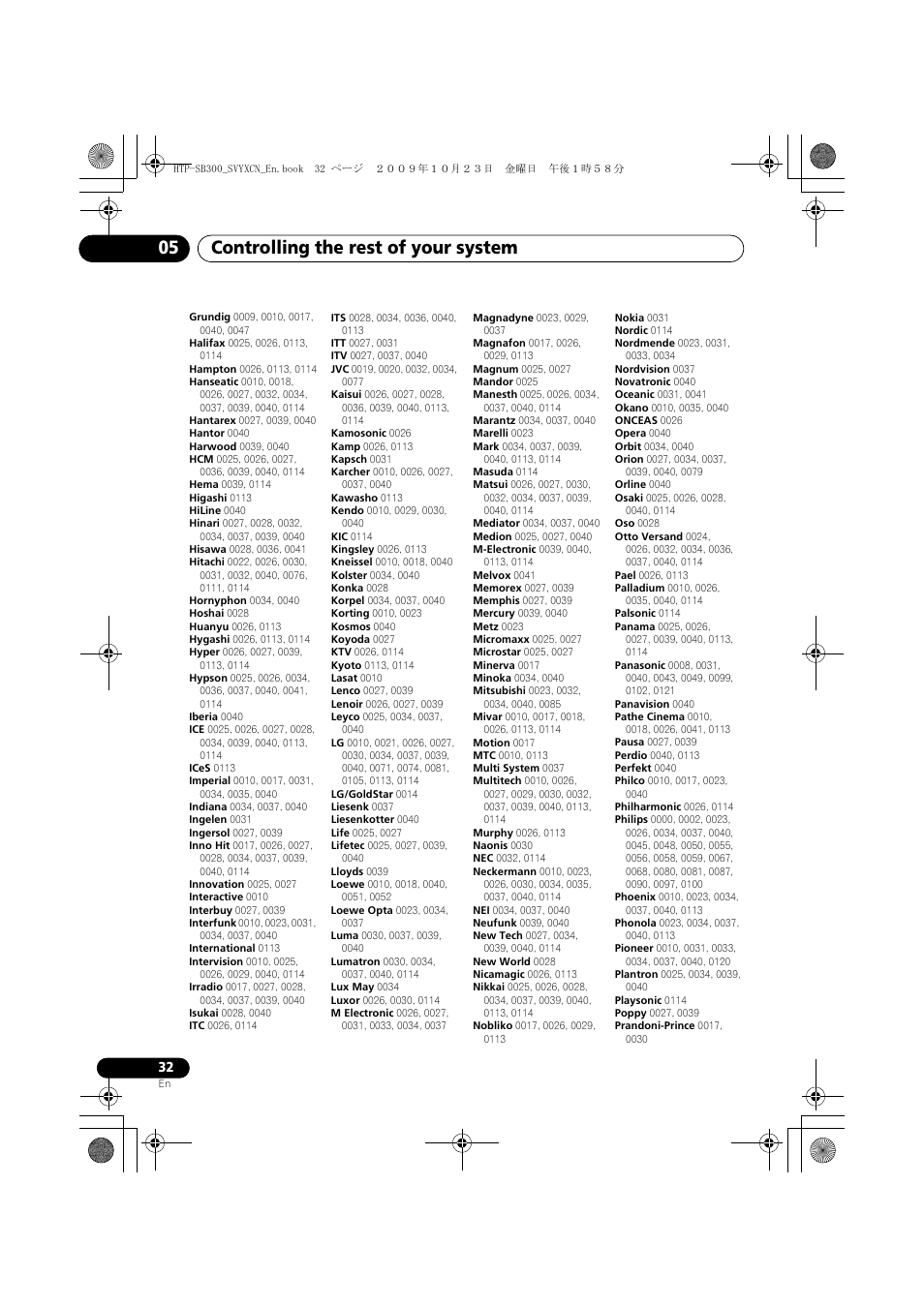 Controlling the rest of your system 05 | Pioneer HTP-SB300 User Manual | Page 32 / 124