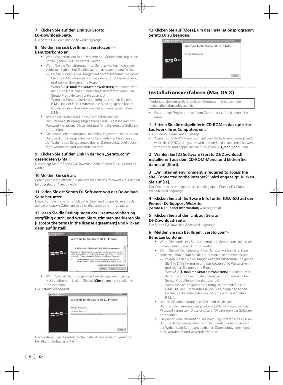 Installationsverfahren (mac os x) | Pioneer DDJ-SX User Manual | Page 42 / 132