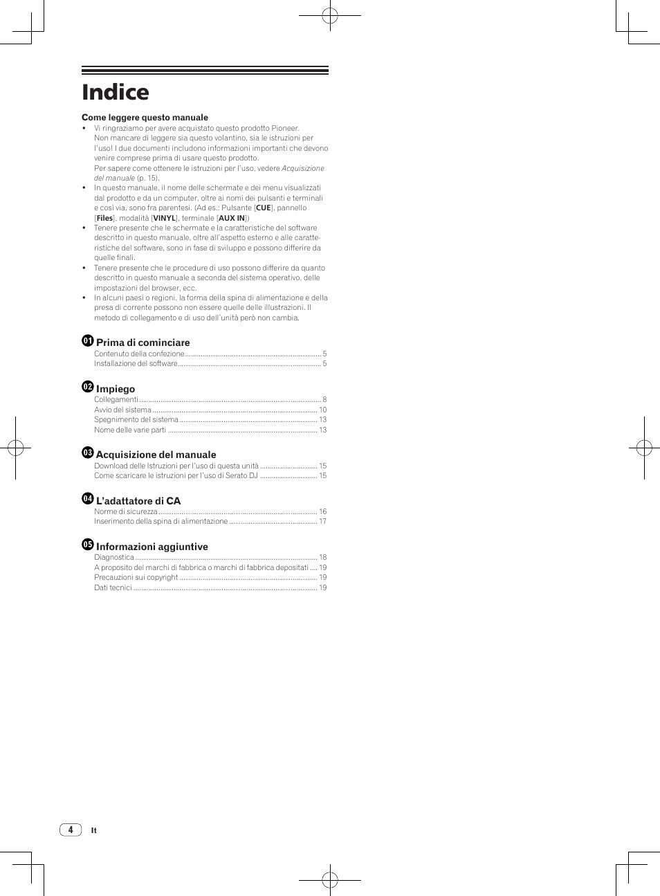 Dj controller, Indice | Pioneer DDJ-SX User Manual | Page 58 / 132