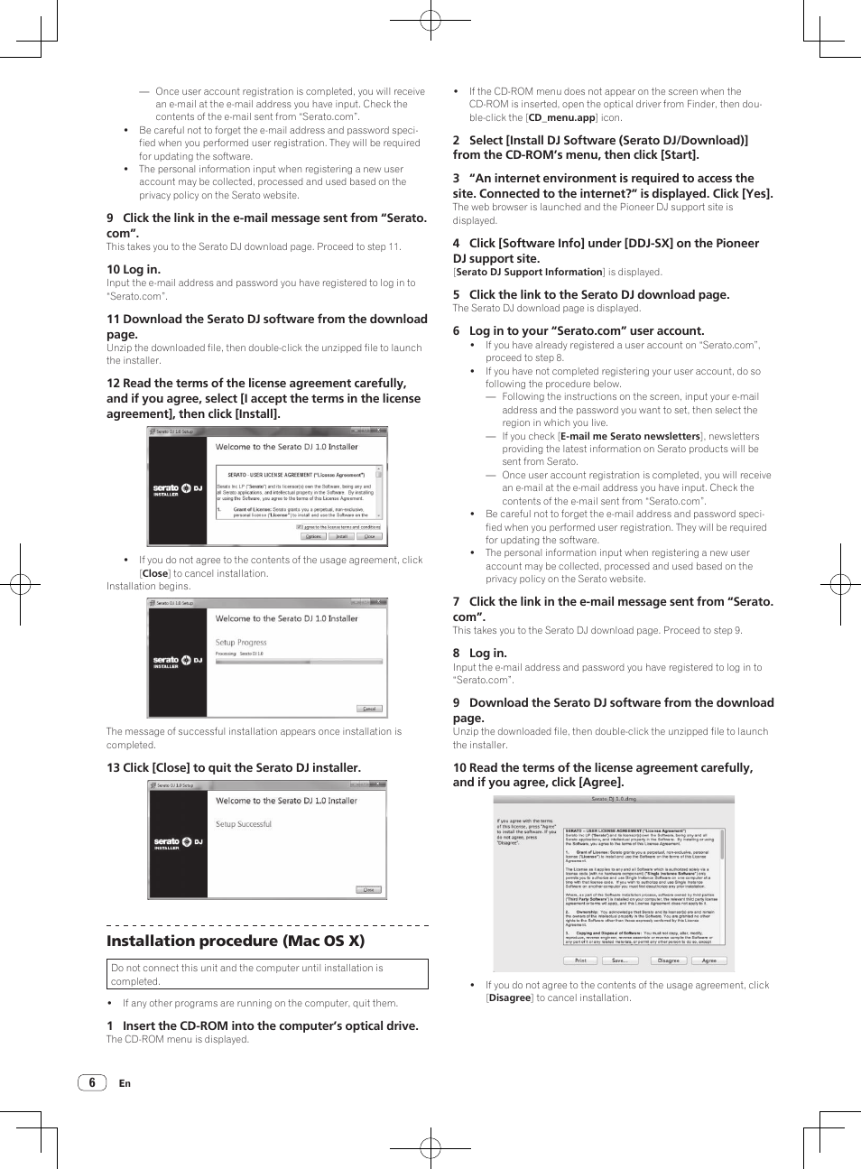 Installation procedure (mac os x) | Pioneer DDJ-SX User Manual | Page 6 / 132