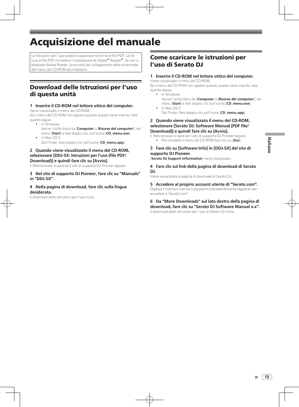 Acquisizione del manuale | Pioneer DDJ-SX User Manual | Page 69 / 132
