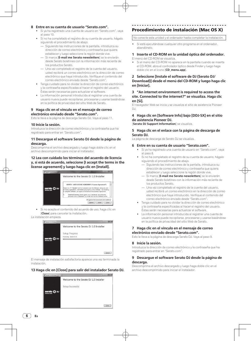 Procedimiento de instalación (mac os x) | Pioneer DDJ-SX User Manual | Page 78 / 132