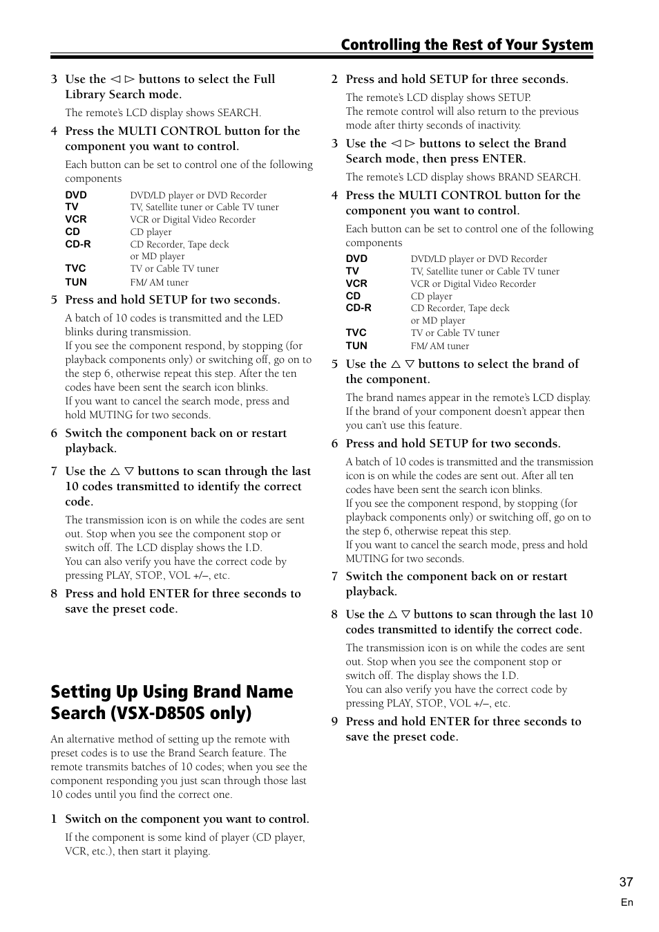 Controlling the rest of your system | Pioneer VSX-D710S User Manual | Page 37 / 52