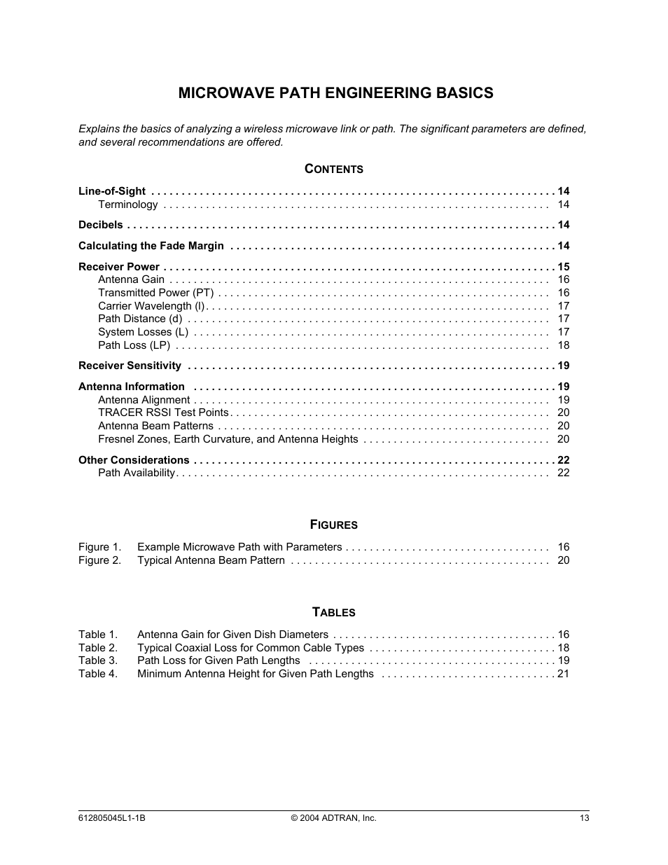 Microwave path engineering basics, Section 2 | ADTRAN TRACER 5045 User Manual | Page 13 / 56