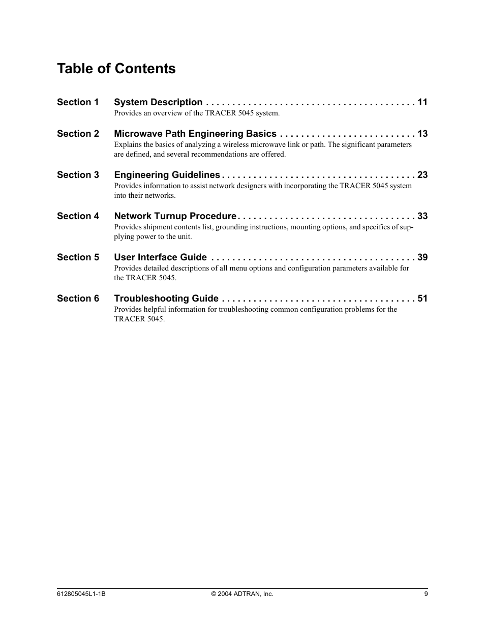 ADTRAN TRACER 5045 User Manual | Page 9 / 56