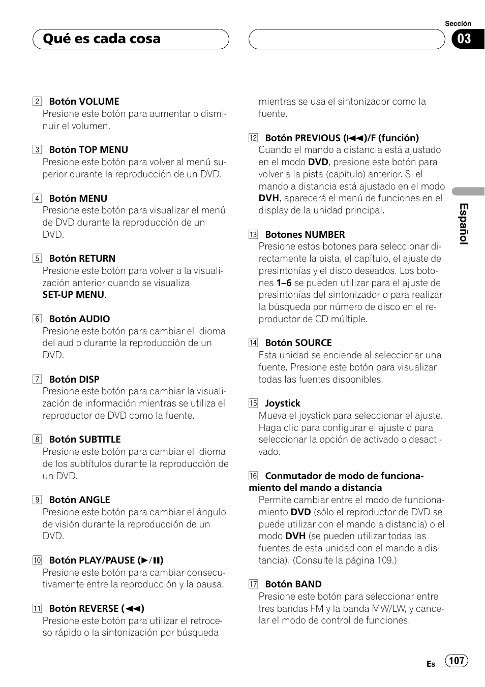 Qué es cada cosa | Pioneer DVH-P5000MP User Manual | Page 107 / 204