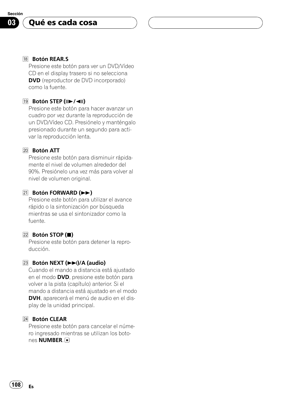 Qué es cada cosa | Pioneer DVH-P5000MP User Manual | Page 108 / 204
