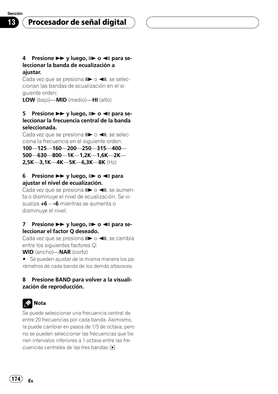 Procesador de señal digital | Pioneer DVH-P5000MP User Manual | Page 174 / 204