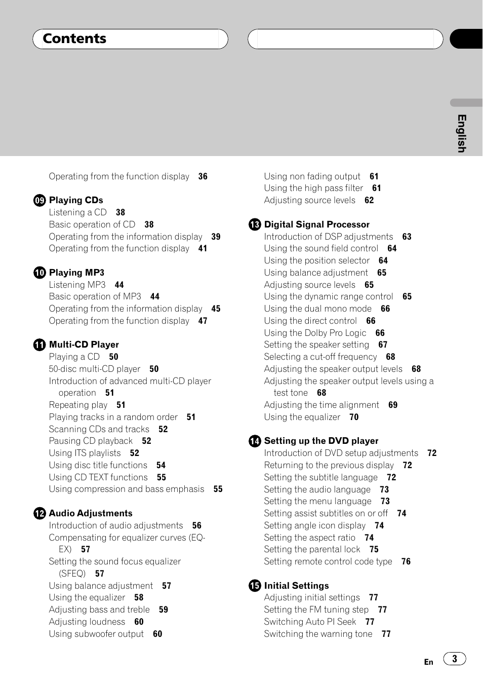 Pioneer DVH-P5000MP User Manual | Page 3 / 204