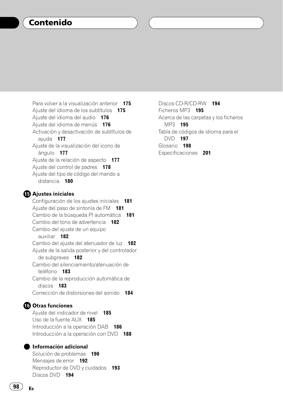 Pioneer DVH-P5000MP User Manual | Page 98 / 204