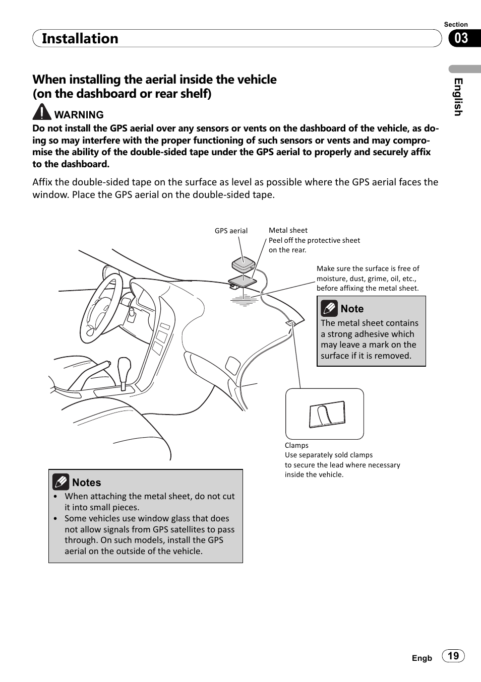 03 installation | Pioneer SPH-DA100 User Manual | Page 19 / 144