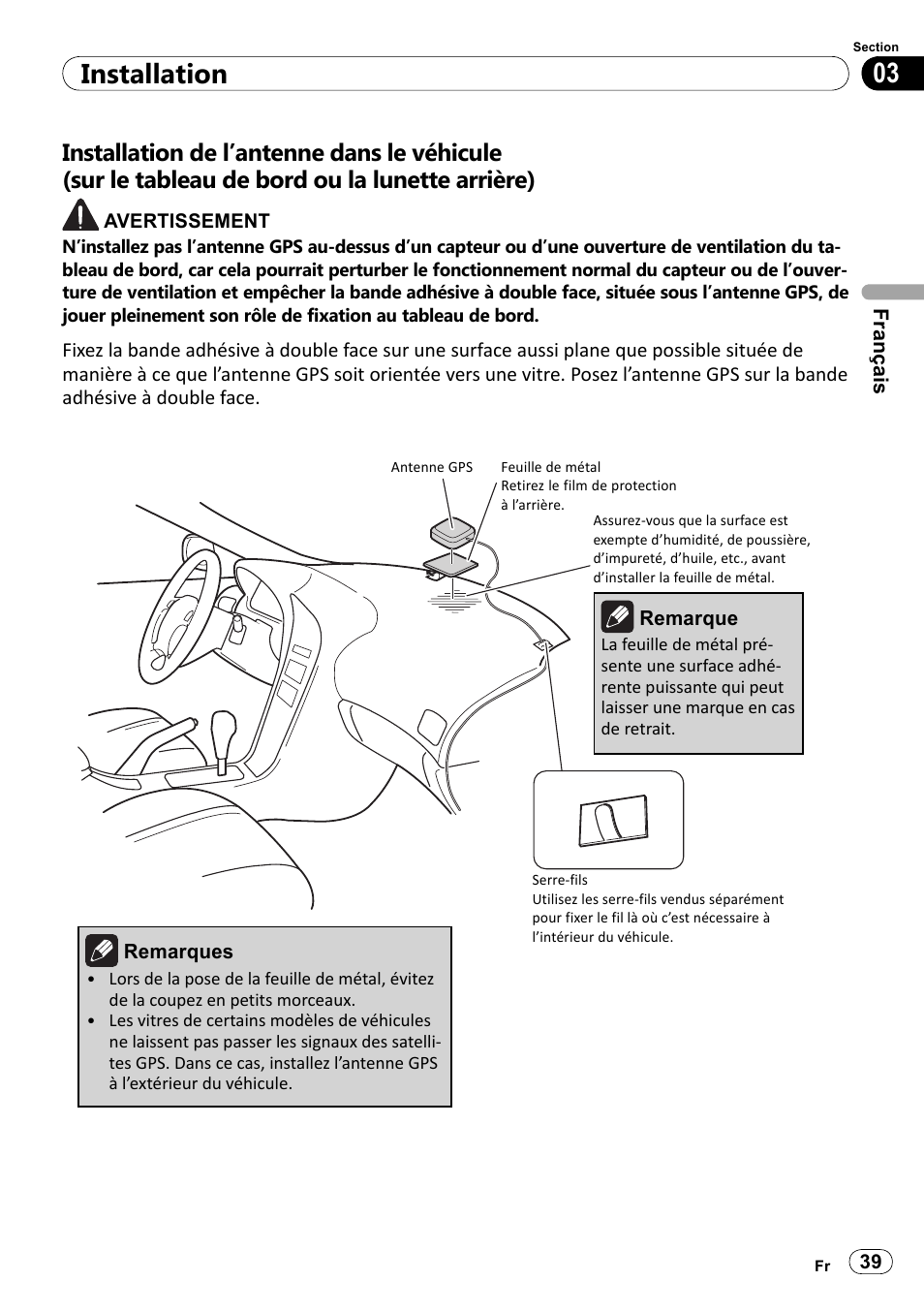 03 installation | Pioneer SPH-DA100 User Manual | Page 39 / 144