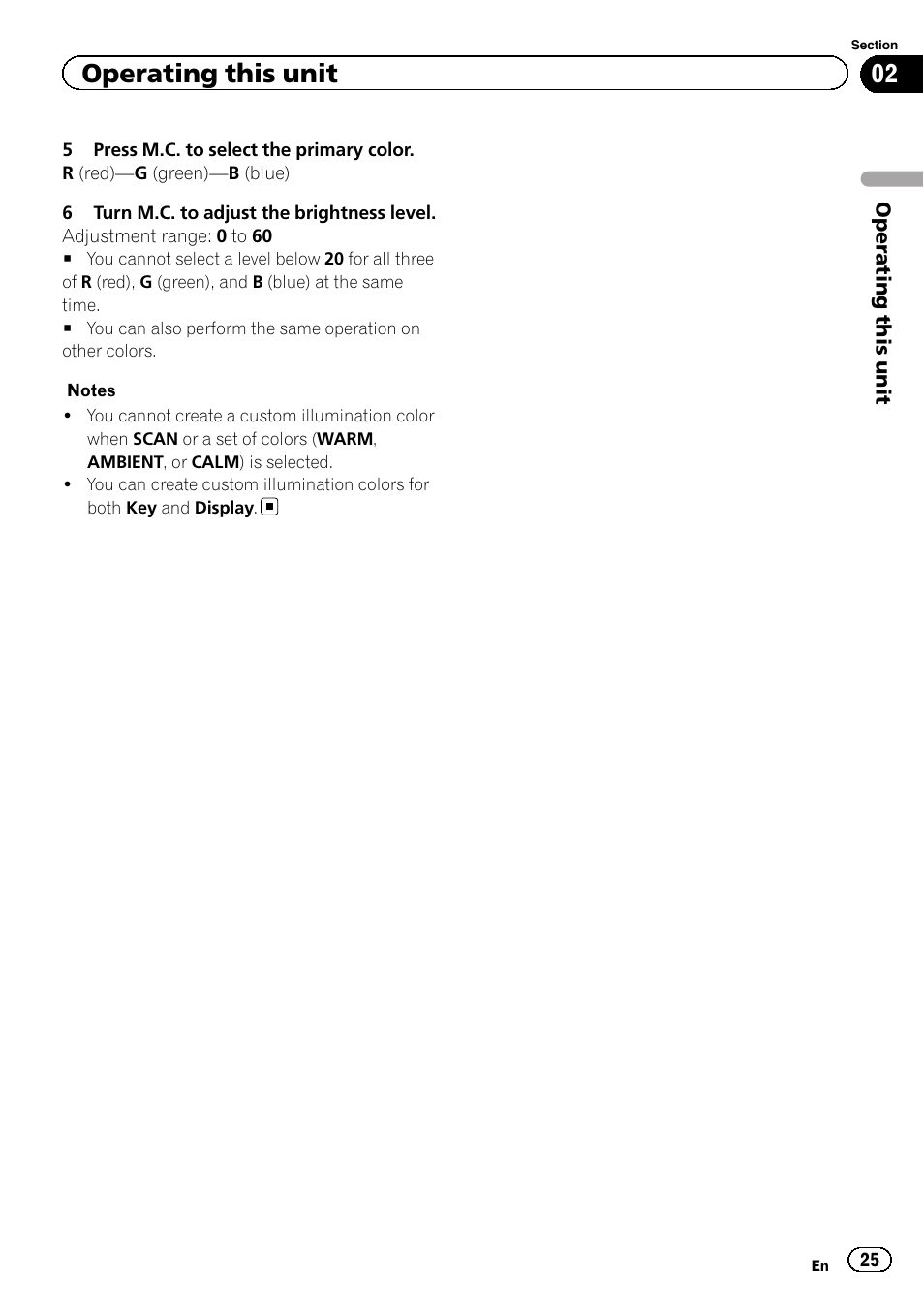 Operating this unit | Pioneer DEH-6400BT User Manual | Page 25 / 36