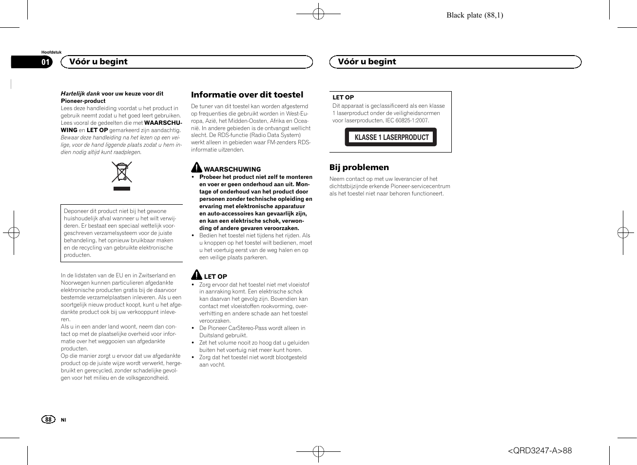 Handleiding, Cd rds-ontvanger | Pioneer FH-460UI User Manual | Page 88 / 128