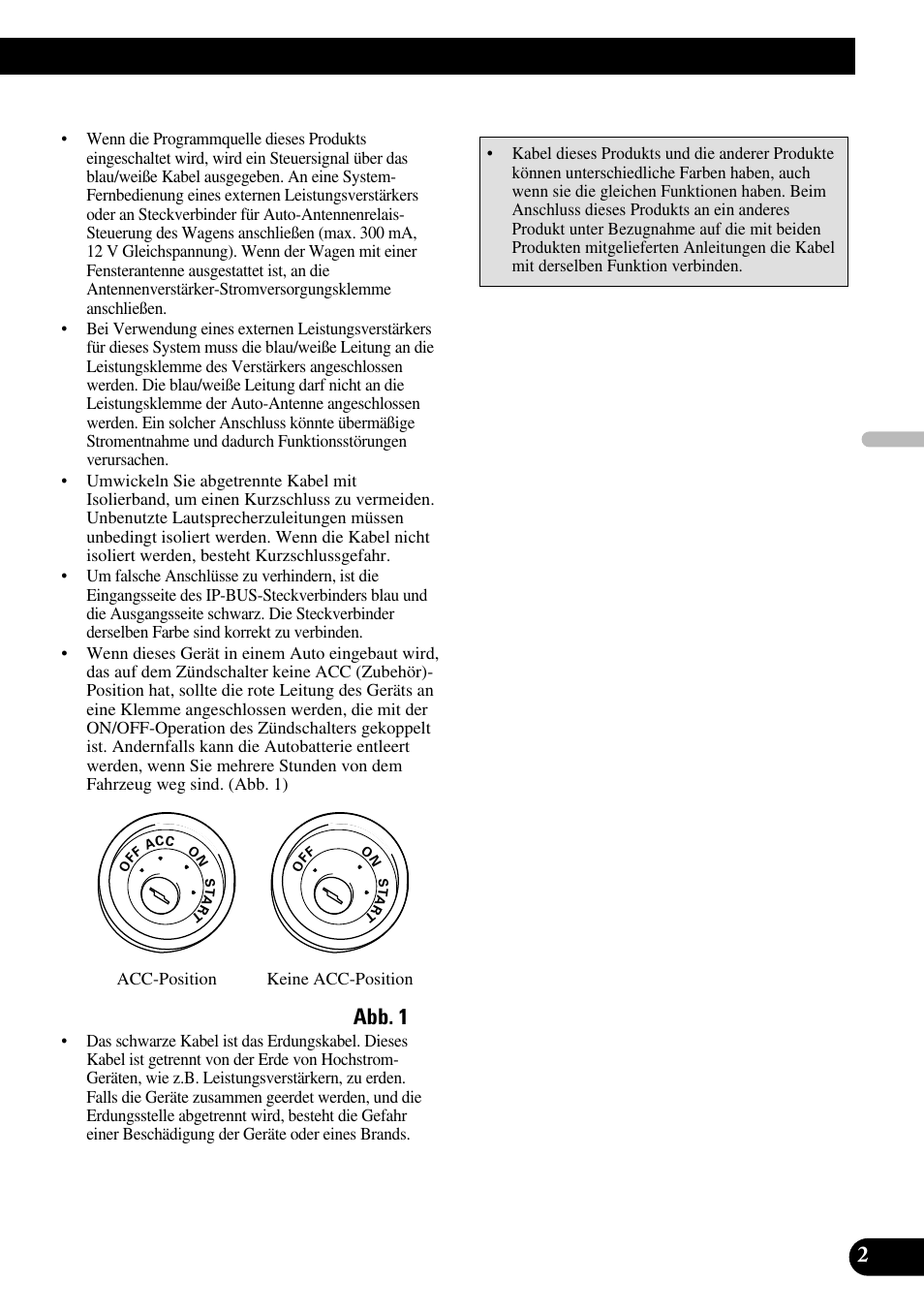 Abb. 1, Deutsch | Pioneer DEH-P55BT User Manual | Page 27 / 86