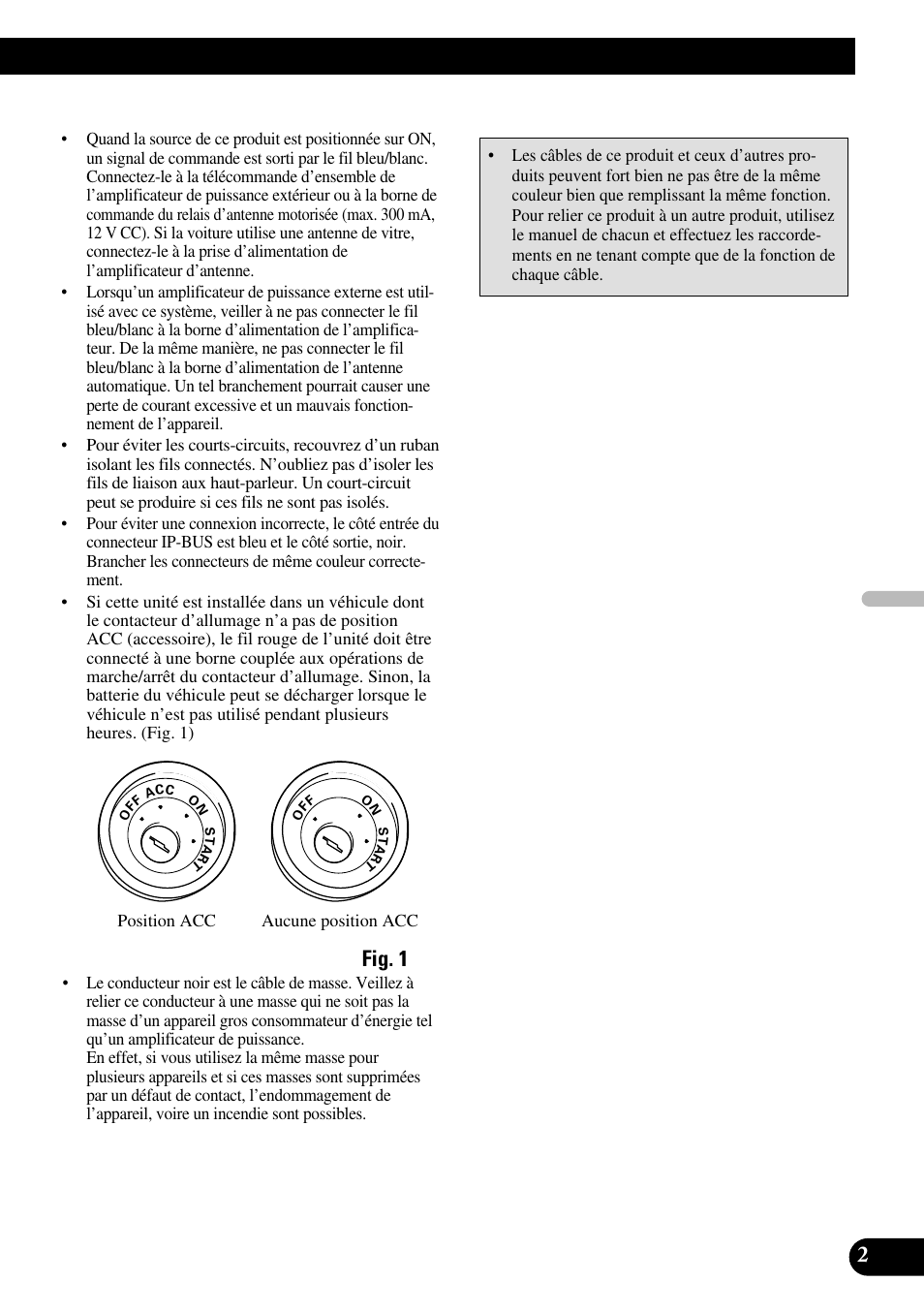 Fig. 1, Français | Pioneer DEH-P55BT User Manual | Page 39 / 86