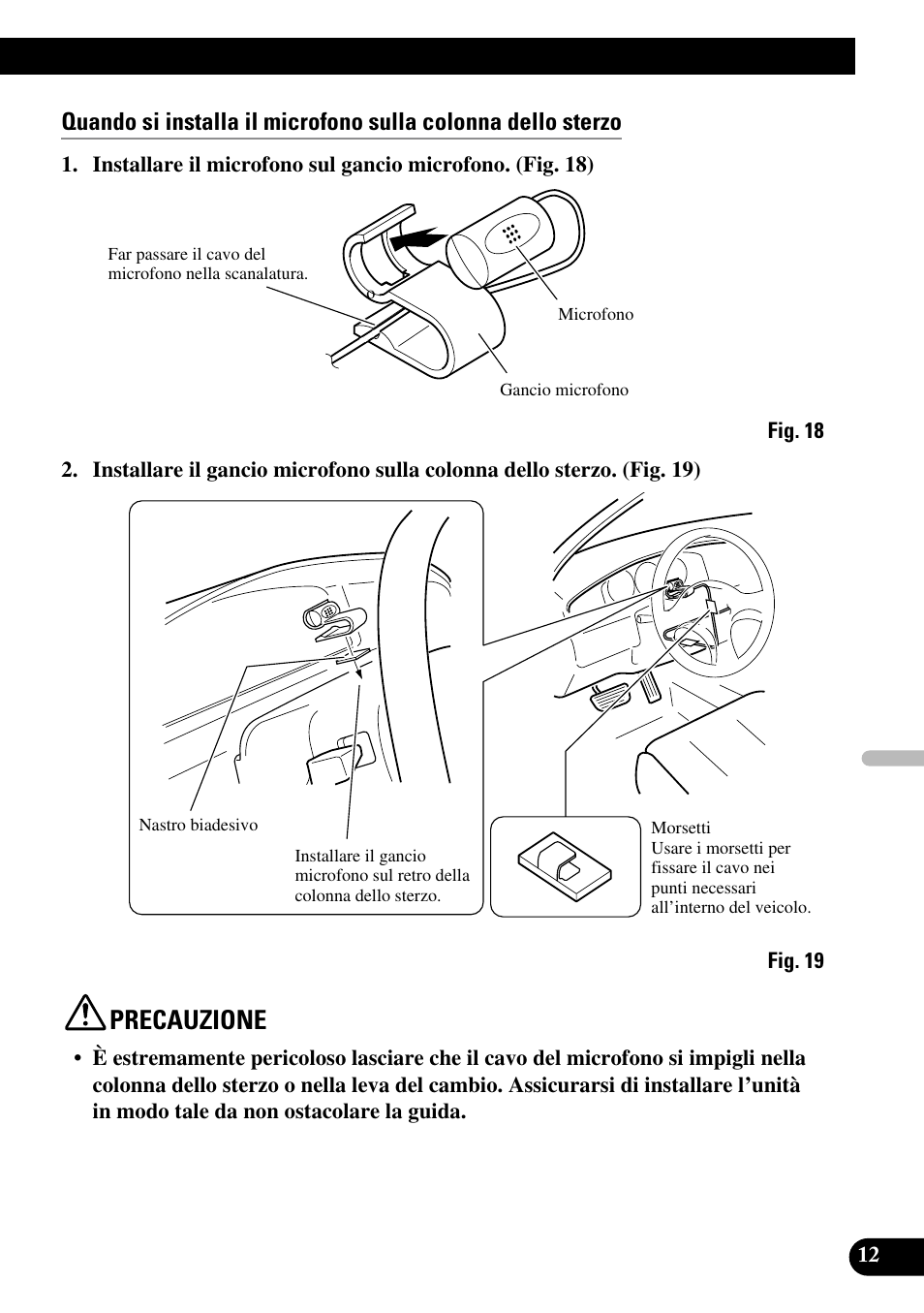 Precauzione | Pioneer DEH-P55BT User Manual | Page 61 / 86