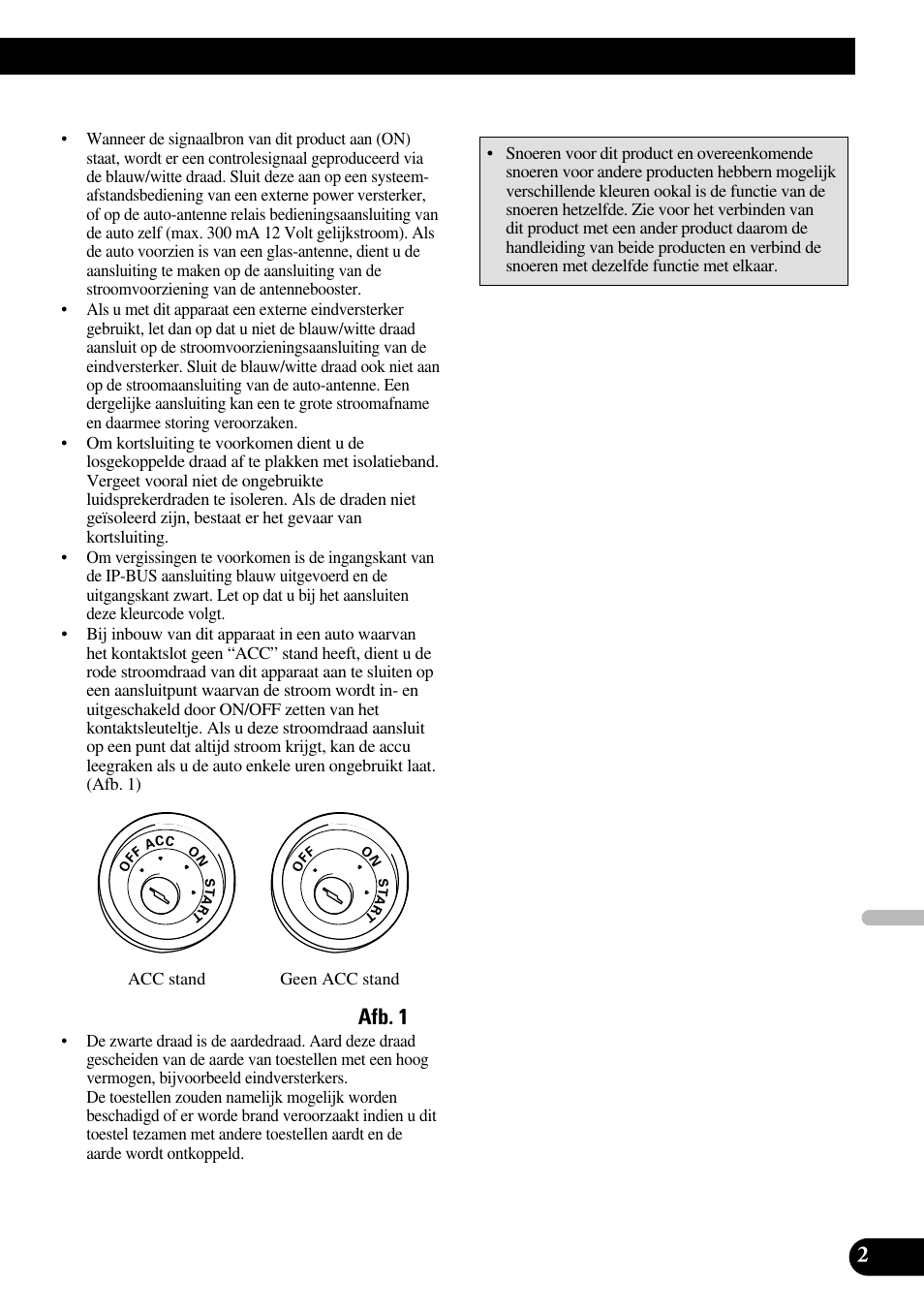 Afb. 1, Nederlands | Pioneer DEH-P55BT User Manual | Page 63 / 86