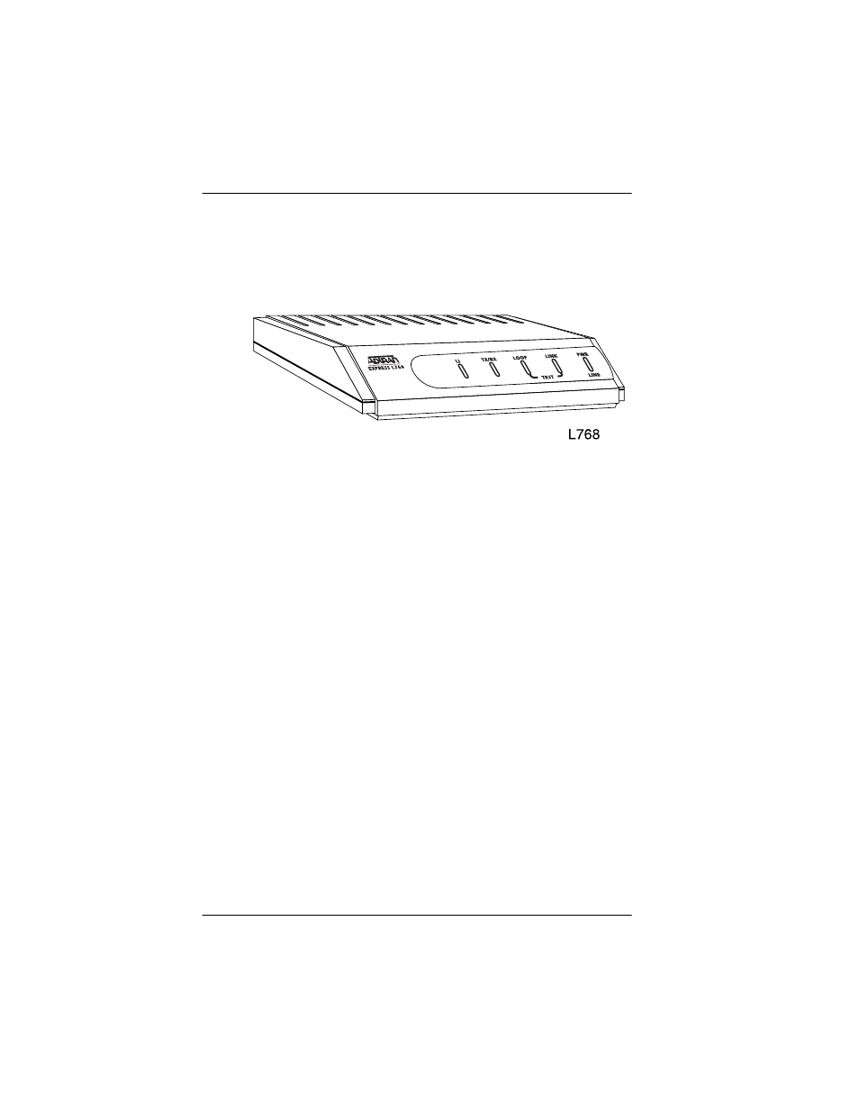 Front panel, Rear panel | ADTRAN Express L768 User Manual | Page 30 / 165