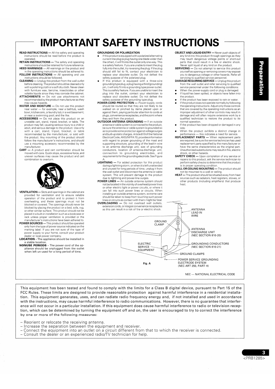 Important safety instructions | Pioneer MJ-D508 User Manual | Page 3 / 48