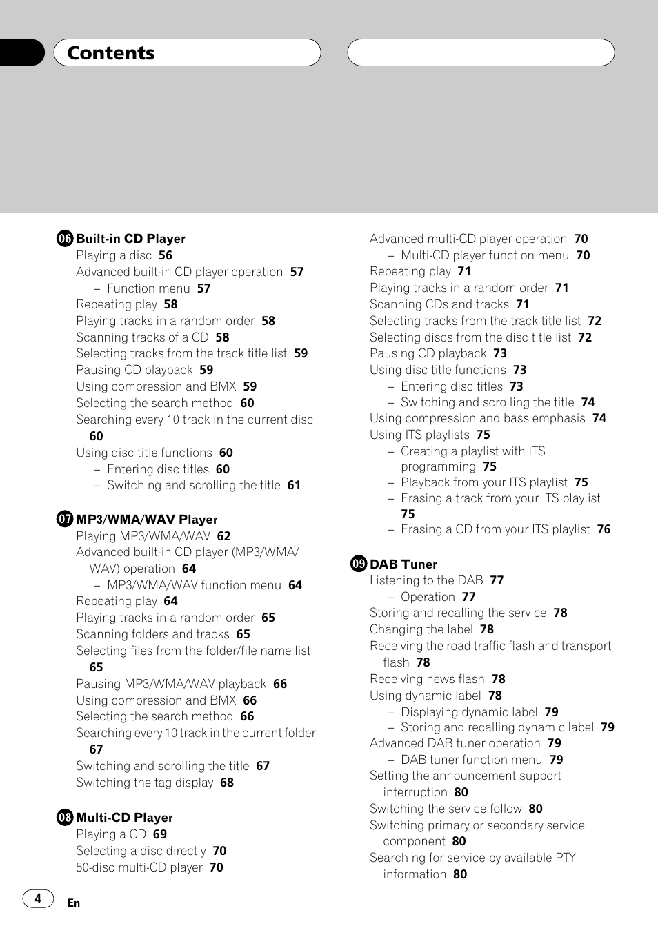 Pioneer ANH-P10MP User Manual | Page 4 / 109