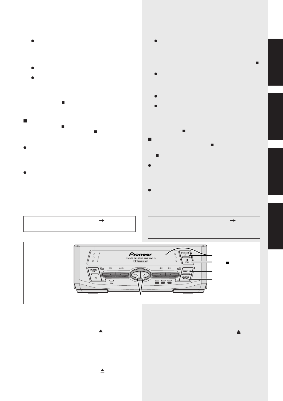 Cassettenband (dieses gerät), Cassettenband, Nur cd-tuner-cassettendeck) | Nastro (questo apparecchio), Nastro (solo nel, Caso del cd/registratore/sintonizzatore), English français deutsch italiano | Pioneer CT-IS21 User Manual | Page 37 / 56