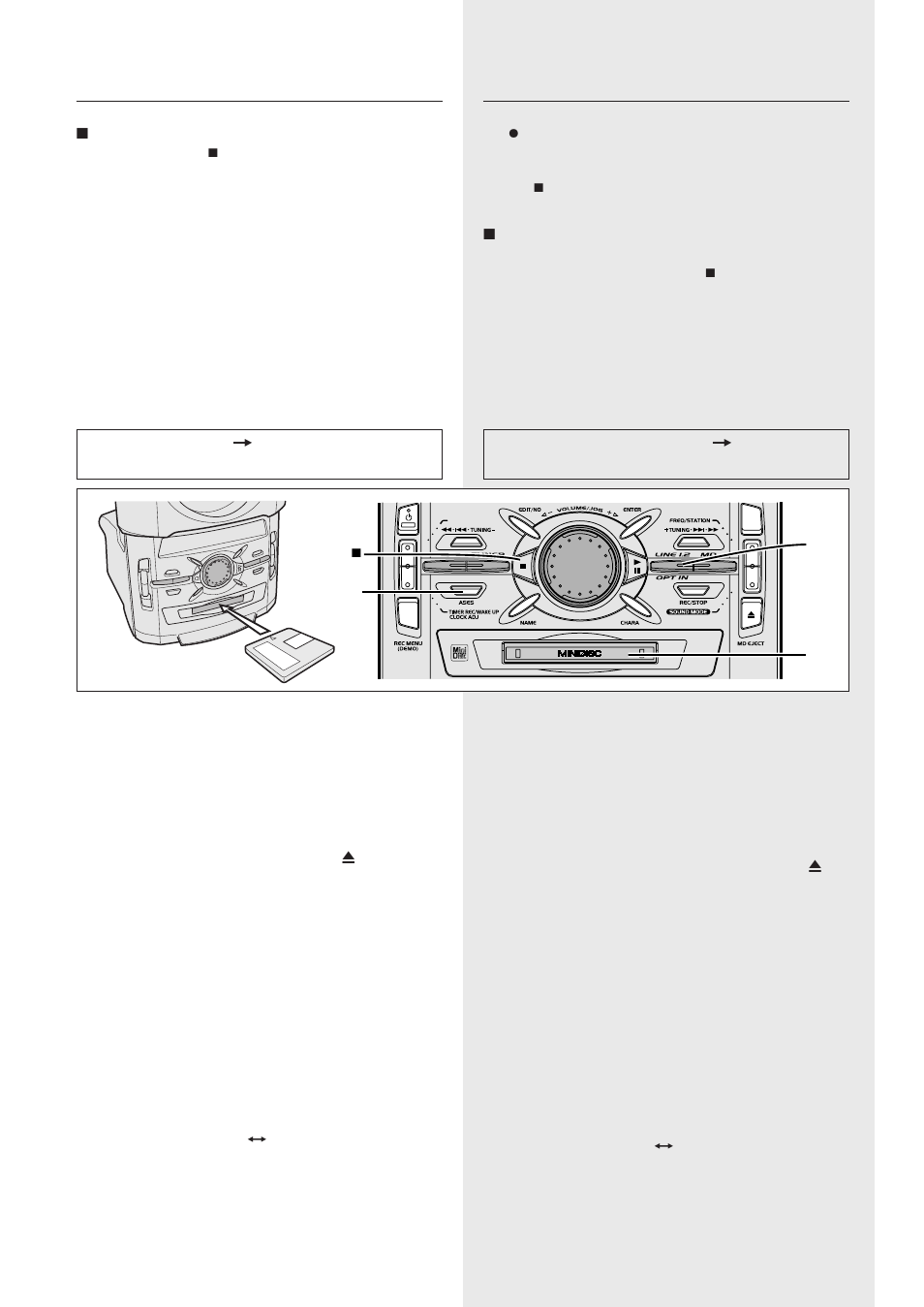 Tape (this unit), Md (cd md tuner only), Cassette (cet appareil) | Md (combiné radio, Md/cd seulement), Tape (this unit) = md (cd md tuner only) | Pioneer CT-IS21 User Manual | Page 40 / 56