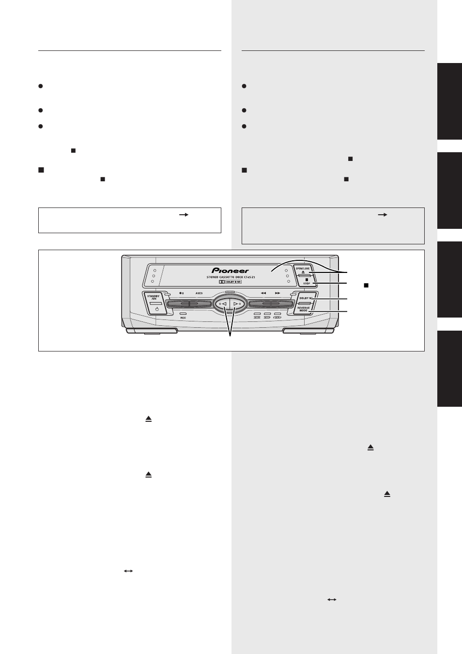 Cassettenband (dieses gerät), Minidisc, Nur cd-md-tuner) | Nastro (questo apparecchio), Md (solo nel caso, Del cd/mini disc/sintonizzatore), English français deutsch italiano | Pioneer CT-IS21 User Manual | Page 41 / 56